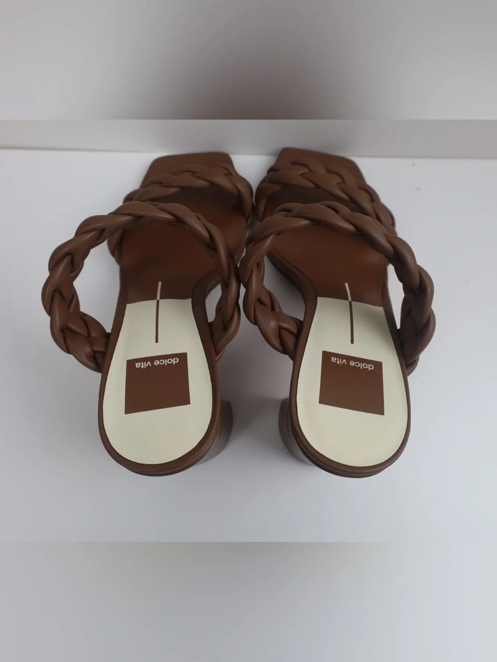 Dolce Vita Paily Espresso Stella Braided Block Heel Sandals Women’s- 8M- 0509